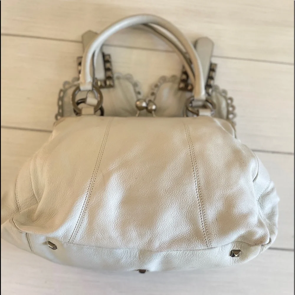 Betsy Johnson Genuine Leather with Studded Buckles Front Pockets Shoulder Bag π₯ - Picture 8 of 17